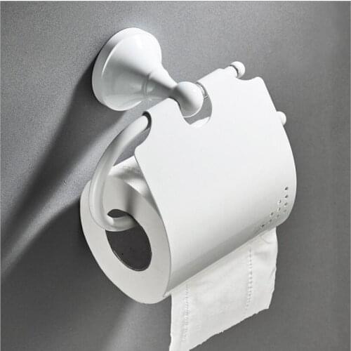 Vidric Wall mounted Bathroom Lavatory Toilet Paper Holder Tissue paper Holder bathroom accessories White Paper roll holder