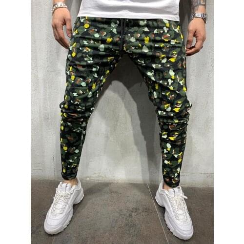 2021 Mens New Trousers European And American Fitness Slim Fashion Trend Camouflage Casual Sports Trousers
