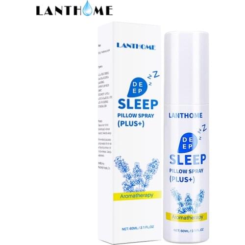 New 60ml Aromatherapy Deep Sleep Pillow Spray Lavender Essential Oil Sleep Mist Spray for Sleeping 8 Hours