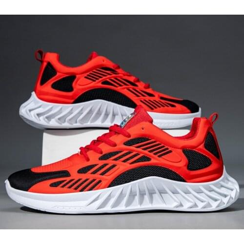 Spring new mens shoes breathable fly woven mesh running shoes outdoor fashion casual sports running shoes H17