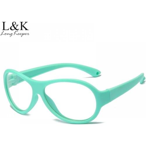 New Anti Blue Light Kids Glasses Children Oval Silicone Soft Eyewear Boy Girls Clear Lens Computer Eyeglasses Optical Frame