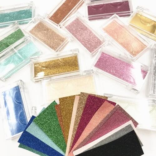 Wholesale Eyelash Packaging Box Lash Boxes Packaging 25mm Mink Lash Case Acrylic flip clear empty box/colorful card backgroud