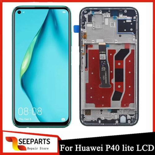 Original 6.4" LCD For Huawei p40 lite LCD Display P40 liteTouch Screen Digitizer Assembly Display For nova 6 SE LCD