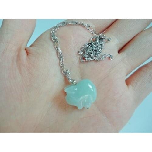 Carved Natural Emerald Pig Pendants Necklace Chinese Hand-carved Charm Jadeite Jewelry Fashion Amulet Gifts for Women Men