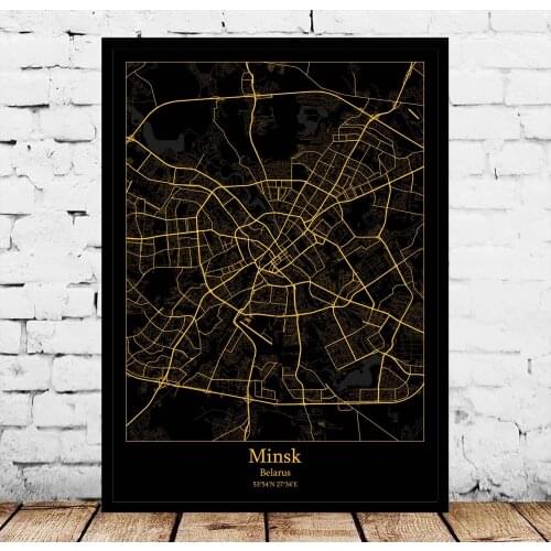 Minsk Belarus Map Poster