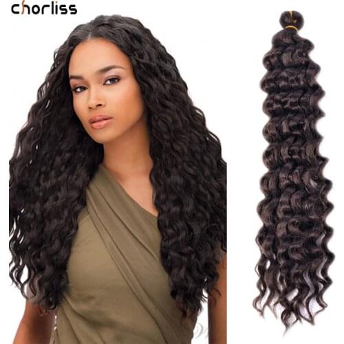 Chorliss 28inch Freetress Deep Twist Crochet Hair Natural Synthetic Braids Hair Ombre Crochet Braiding Hair Extensions