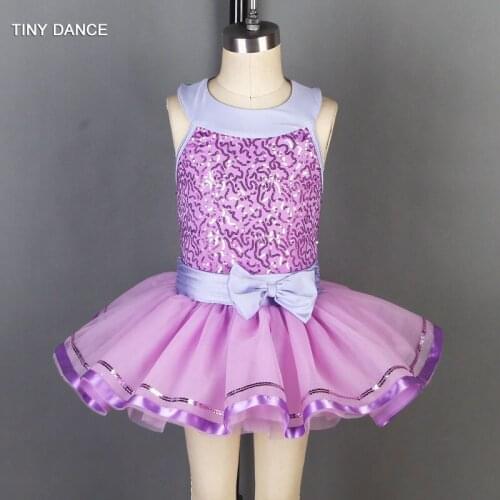 Purple Sequin Dress for Kids Ballet Dancing Performance Costumes Ballet Dance Tutu Party Dresses 19805
