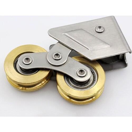 2008-Type Sliding Door Plastic Steel Window Pulley Aluminum Alloy Brass Wheel Muted Roller House Hardware