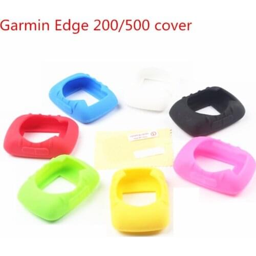 Outdoor Cycling computer Silicone Rubber Protect Case + LCD Screen Film Protector For Garmin Edge 200/500/800/810/520/1000