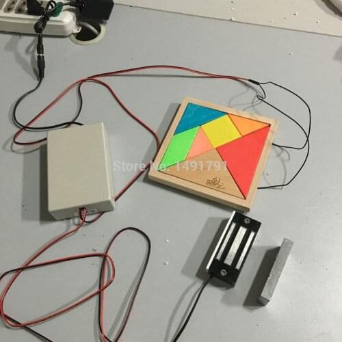 Tangram puzzle props for real room escape, Tangram/puzzle to open the door/ finish jigsaw puzzle