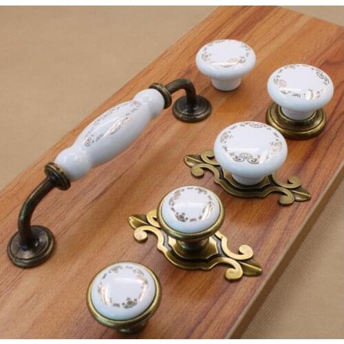 Vintage Ceramic Cupboard Handles and Knobs Drawer Pulls and Knobs