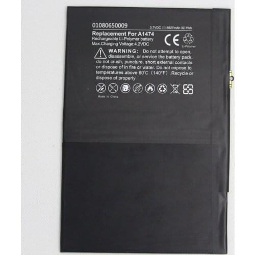 ISUNOO 10pcs/lot 8827mAh Li-ion Internal Replacement Battery A1474 for ipad 5 Air A1474 Tablet battery