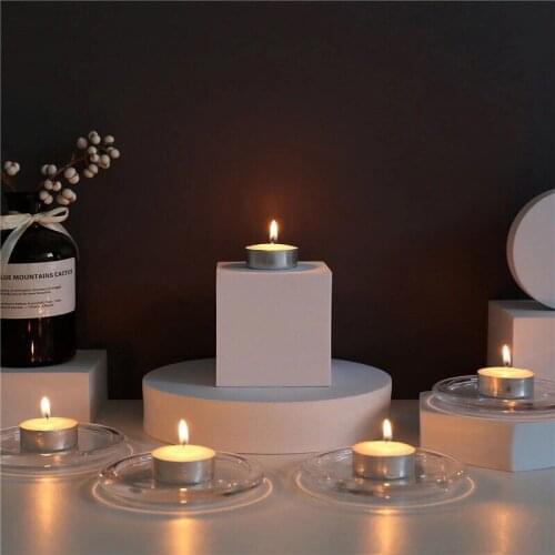 Votive Unscented Tea Lights Candles White Smokeless Dripless Romantic Decoration Warm Water Party Bar Home Religious Ornaments