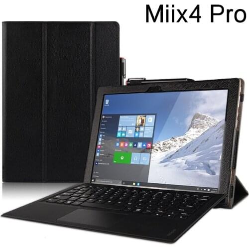 High Quality Luxury Genuine Real Leather Skins Flip Stand Sleeve Cover Bag Case For Lenovo Miix 4 Pro Miix 710 12 inch Tablet