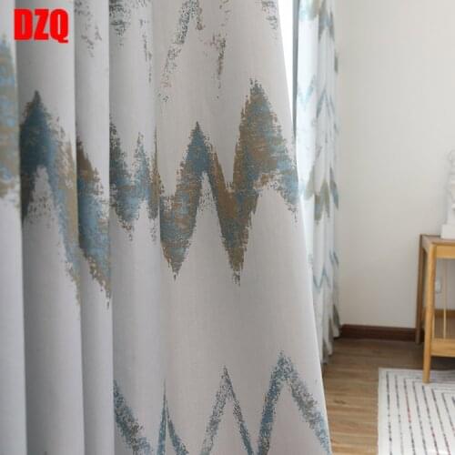 High-Grade Yarn-Dyed Jacquard Northern European Style Shade Curtain Curtains for Living Room Bedroom Luxury Curtains