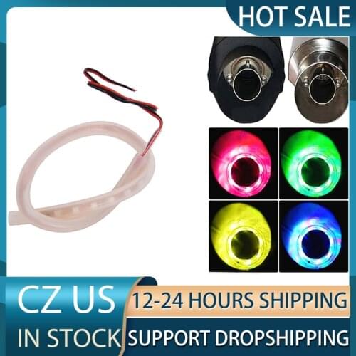 1Set Motorcycle LED Light Red Motorbike Exhaust Pipe Lamp Warning Firing Indicators Scooter Refit Torching Thermostability Light