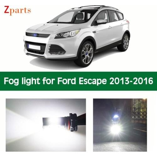 1 Pair Car LED Fog Light For Ford Escape 2013 - 2016 Auto Foglamp Bulb White Lighting 12V 6000K Car Lamps Car Accessories