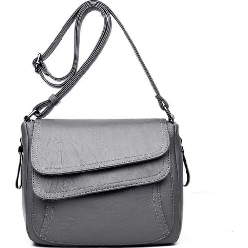 2021 Female Leather Messenger Bags Sac A Main Crossbody Bags For Women Vintage Shoulder Bag Designer Luxury Handbags For Women