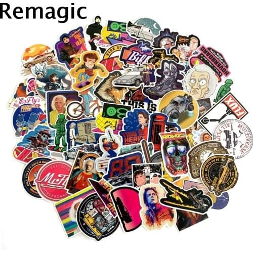 57pcs Back To The Future movie 90s kids toys Stickers packs anime pasters cosplay scrapbooking diy phone laptop decoration decal