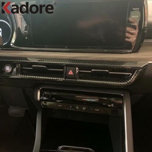 Carbon Fiber Interior Accessories Center Air Conditioning Outlet Vent Trim Cover For Kia Optima 2020 2021 Car Sticker