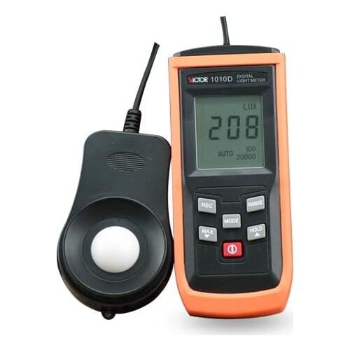 VICTOR 1010D Auto Digital Luxmeter Light Meter, 20000lux Photo Handheld Illuminance Tester