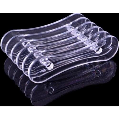 Transparent Nail Art Brushes Pen Holder 5 Grid Nail Art Makeup Brush Pen Holder Stand Rest Acrylic UV Gel Crystal Pen Carrier