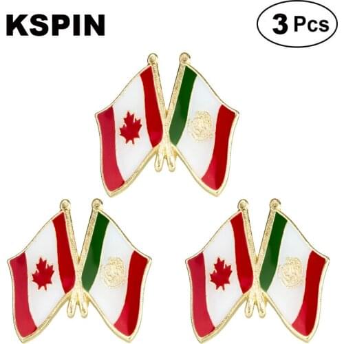 Canada & Mexico Frendship Lapel Pin Brooches Pins Flag badge Brooch Badges