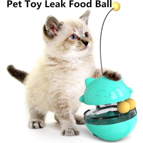 Pet Cat Toy Shake and Leak Food Ball Safety Plastic Tumbler Orbital Ball Pet Molar Chew Training Bite Resistance Educational Toy