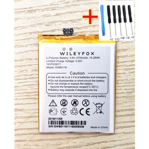 AZK 2700mAh Battery For Wileyfox Swift 2 /2 Plus mobile phone Battery SWB0116 battery