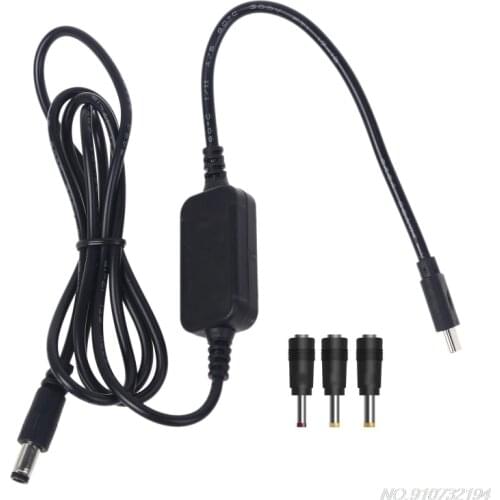 36W USB C Type C PD to 12V 2.5/3.5/4.0/5.5mm Conveter Adapter Cable Cord for Wifi Router Laptop LED Light CCTV Camera D17 20