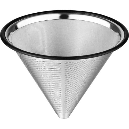 Coffee Pouring Filter Reusable Stainless Steel Coffee Dripper Paperless Coffee Filter for Sustainable Brewing