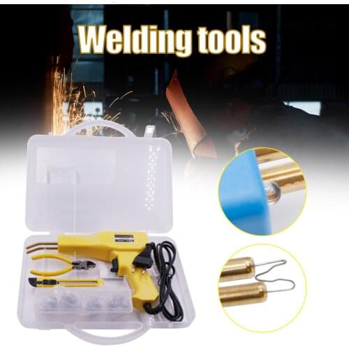 Reusable Plastic Welder Kit for Bumper Repair 50w Hot Stapler Welding Tool with Carry Case Handy Machine GQ
