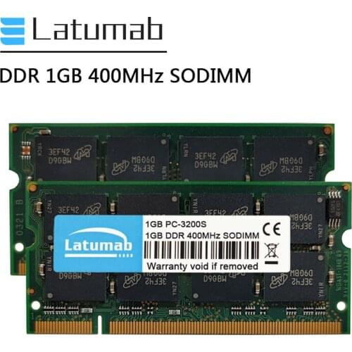 Latumab RAM DDR 1GB 2GB 4GB 400MHz Laptop Memory PC-3200S 200Pin SODIMM 2.5V Memoria RAM DDR Notebook Memory Module