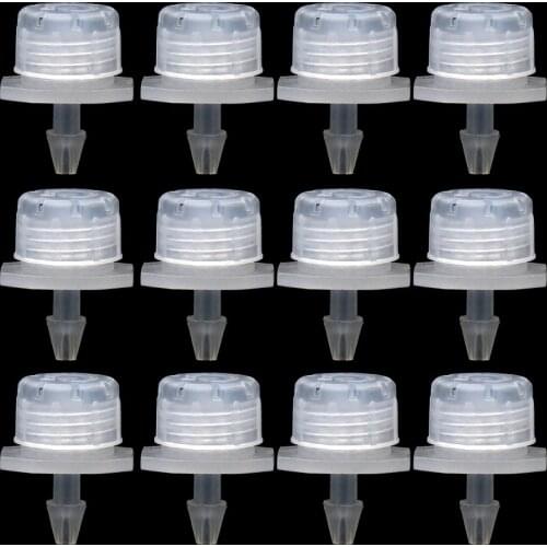 MUCIAKIE 360 Degrees Adjustable Transparant 8-Hole Micro Drip Drippers with 1/4'' Barb Connector Garden Irrigation Sprinklers