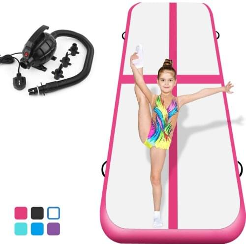 Inflatable Gymnastics Airtrack Tumbling Air Track Inflatable Trampoline Electric Air Pump For Home Use Training/Cheerleading
