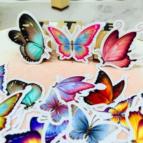 30 pcs beautiful butterfly for kid homemade book stickers on laptop / decorative scrapbooking/DIY