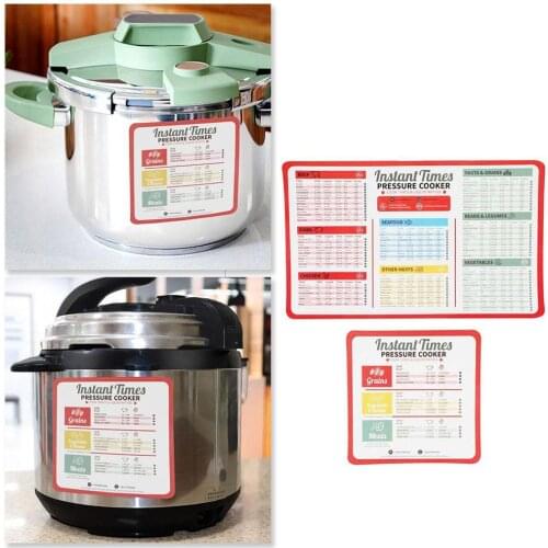 2/3/4Pcs /Set Pressure Cooker Cooking Time Stickers Decoration Accessories Folding Stove Magnetic Cheat Sheet