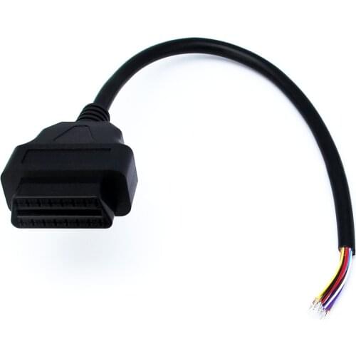 Wholesale OBDII OBD-II OBD 2 16Pin to Open OBD Cable OBD2 16 Pin Female /male Connector OBD2 Adaptor