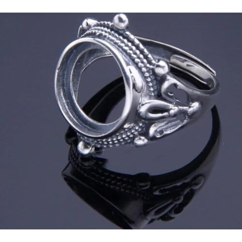 13*13mm 925 STERLING SILVER Semi Mount Bases Blanks base blank Pad VINTAGE ring Setting set jewelry findings gift diy A2227