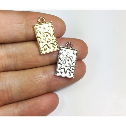 Eruifa 20pcs15*10mm Pretty Sun Zinc alloy DIY Charms Pendant Jewelry handmade DIY 2 Colors