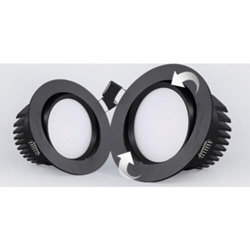 Dimmable LED COB Spotlight Ceiling lamp AC85-265V 5W 7W 9W 12W 15W 18W 20W Aluminum Recessed Downlights Round led Panel Light