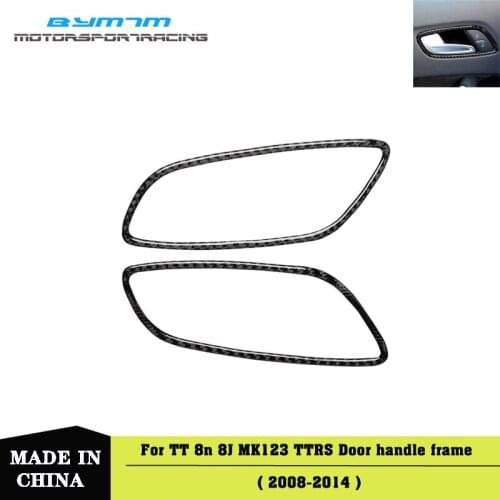 Real Carbon fiber Door handle frame Auto interior Car accessories For Audi TT 8N 8J MK123 TTRS