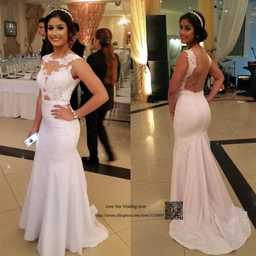 Robe de Soiree Courte Formal White Lace Evening Party Dresses Long Engagement Dress Sequin Mermaid Prom Pageant Dress Avondjurk