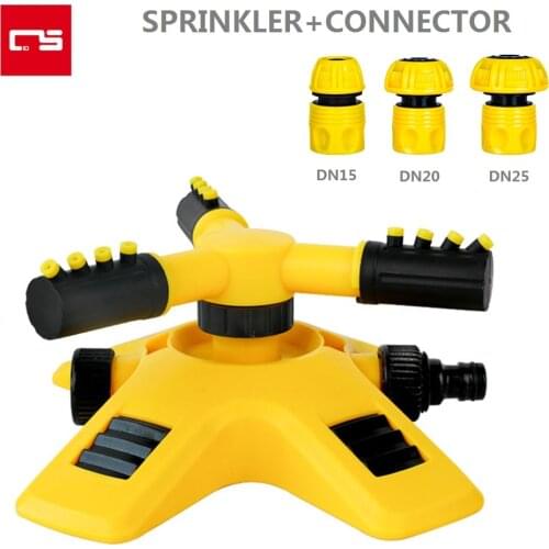 Garden Sprinkler 360 Degree Rotated Automatic Water Sprinkler Spray Nozzle Tools Pipe Connector for Grass Lawn Plant Irrigation