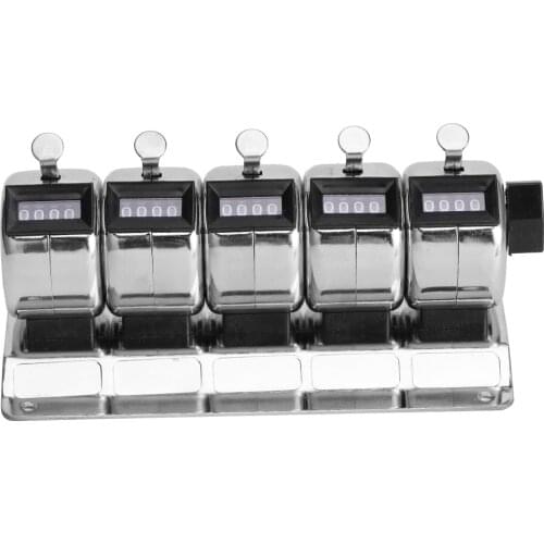 Counter Mechanical Counter Metal Manual Clicker 4 Digit 5 Units Stainless Steel Tally Hardware Tools contador 4 Digit Counter