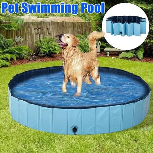 Dog Pool Foldable Dog Swimming Pool Pet Bath Swimming Tub Bathtub Pet Swimming Pool Collapsible Bathing Pool for Dogs Cats Kids