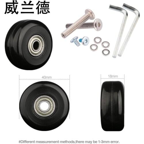 Luggage single wheel replacement PU40*18mm shock absorption and wear-resistant repair luggage accessories cabin silent wheels