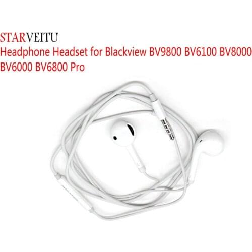 Starveitu Headphone Headset for Blackview BV9800 BV6100 BV8000 BV6000 BV6800 Pro Earphone 3.5mm Jack Mobile Phone Accessories