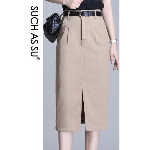 Юбки-карандаши с разрезом SUCH AS SU China At AliExpress