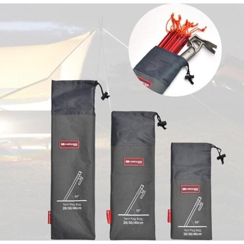 Oxford Cloth Tent Floor Nails Storage Bag Outdoor Camping Ground Pegs Backpack Dirt-resistant Waterproof Pouch Tent Accessories